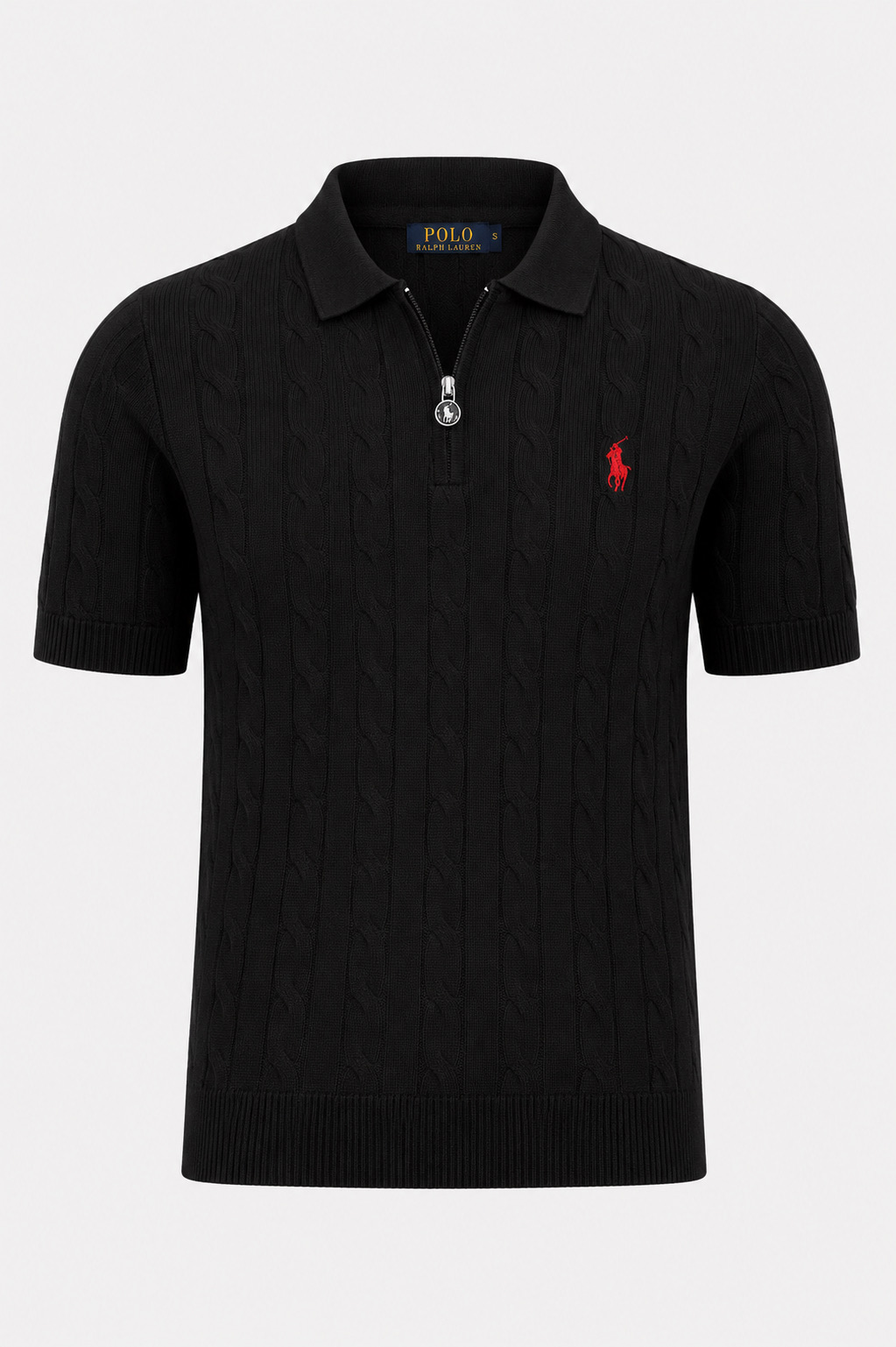 Knitpolo black zipup