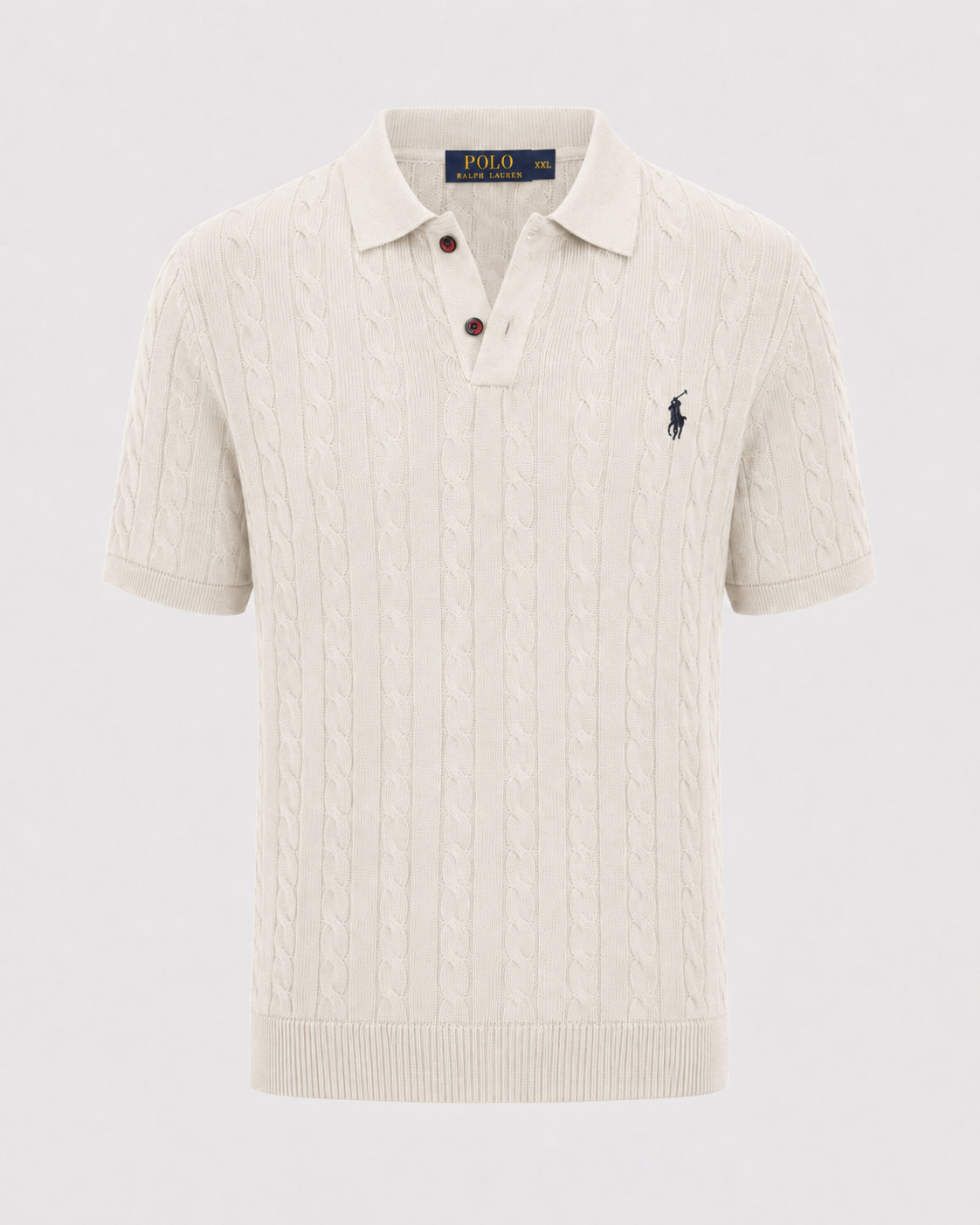 Ivory Open Cableknit- Polo